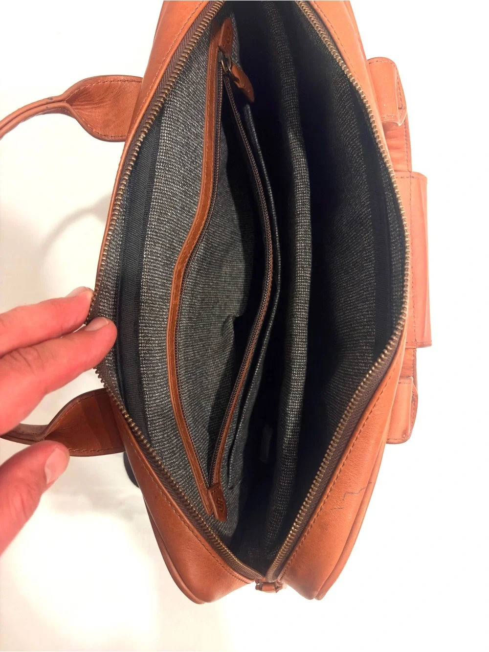 Johnston & Murphy Rhodes Tan Briefcase